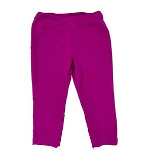 Soft Surroundings Super Stretch Capri Pants PS Petite Small Purple Pull On